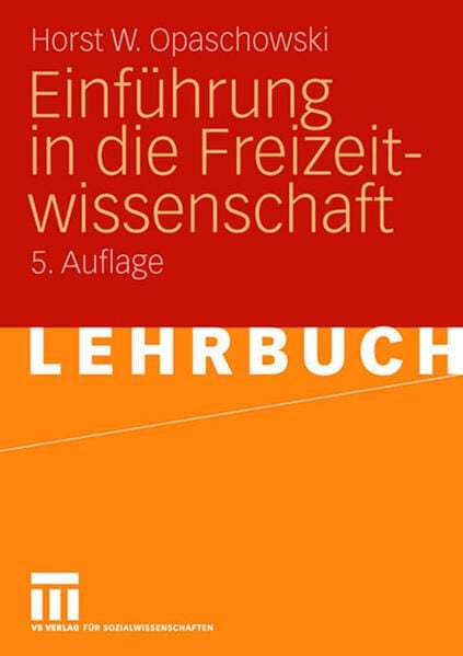 Produktbild: Einf&uuml;hrung in die Freizeitwissenschaft