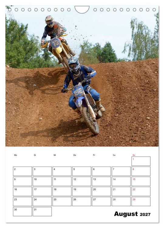Produktbild: Motocross Terminplaner (Wandkalender 2027 DIN A4 hoch), CALVENDO Monatskalender