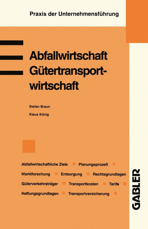 Produktbild: Abfallwirtschaft. G&uuml;tertransportwirtschaft