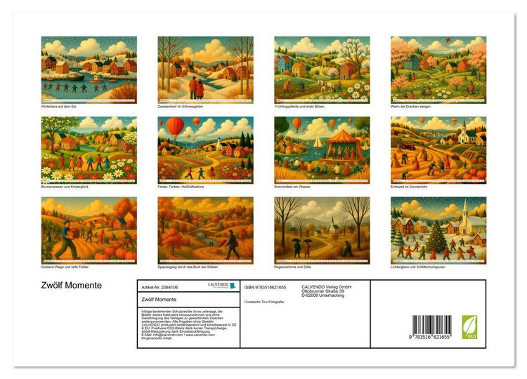 Produktbild: Zw&ouml;lf Momente (Wandkalender 2026 DIN A3 quer), CALVENDO Monatskalender