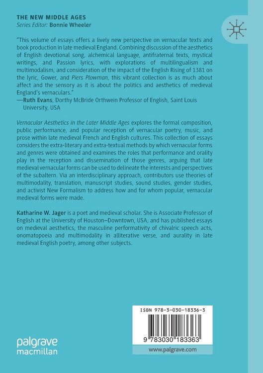 Produktbild: Vernacular Aesthetics in the Later Middle Ages
