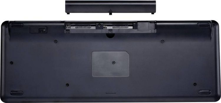 Produktbild: Renkforce MT-1006 Funk Tastatur, Touchpad Deutsch, QWERTZ Schwarz Integriertes Touchpad, Maustasten, Multimediatasten