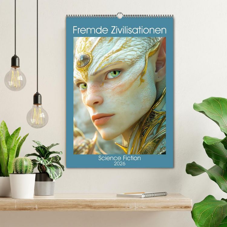 Produktbild: Fremde Zivilisationen - Science Fiction (Wandkalender 2026 DIN A2 hoch), CALVENDO Monatskalender