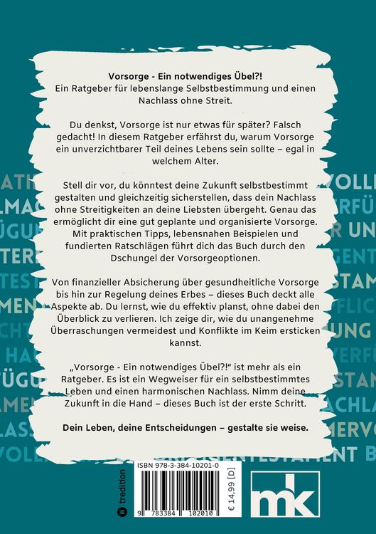 Produktbild: Vorsorge - Ein notwendiges &Uuml;bel?!