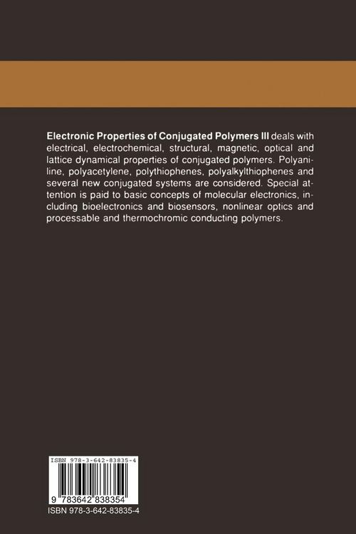 Produktbild: Electronic Properties of Conjugated Polymers III