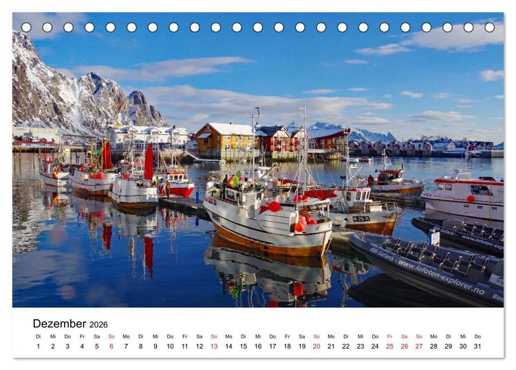 Produktbild: Norwegen 2026 - vom Fjord zum Fjell (Tischkalender 2026 DIN A5 quer), CALVENDO Monatskalender