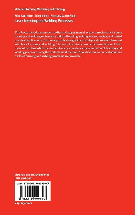 Produktbild: Laser Forming and Welding Processes