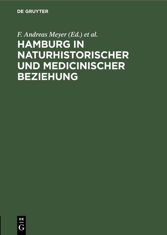 Produktbild: Hamburg in naturhistorischer und medicinischer Beziehung