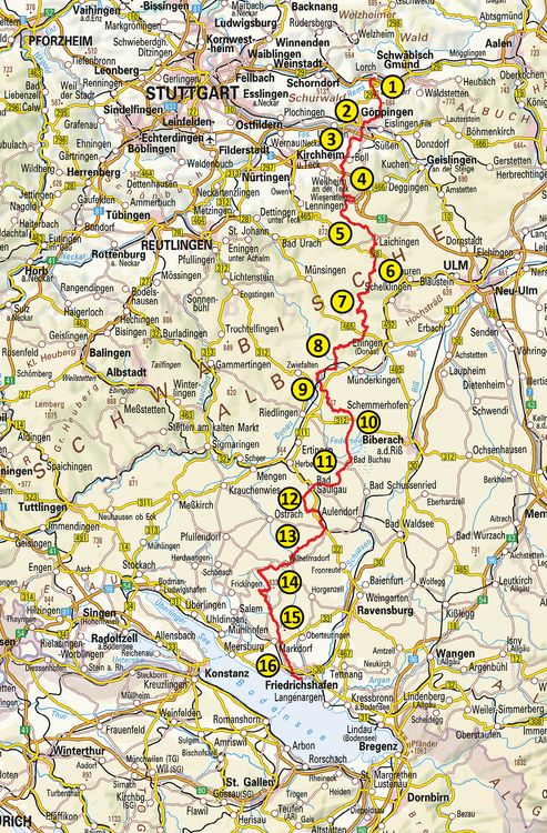 Produktbild: Schw&auml;bische Alb-Oberschwaben Weg HW7