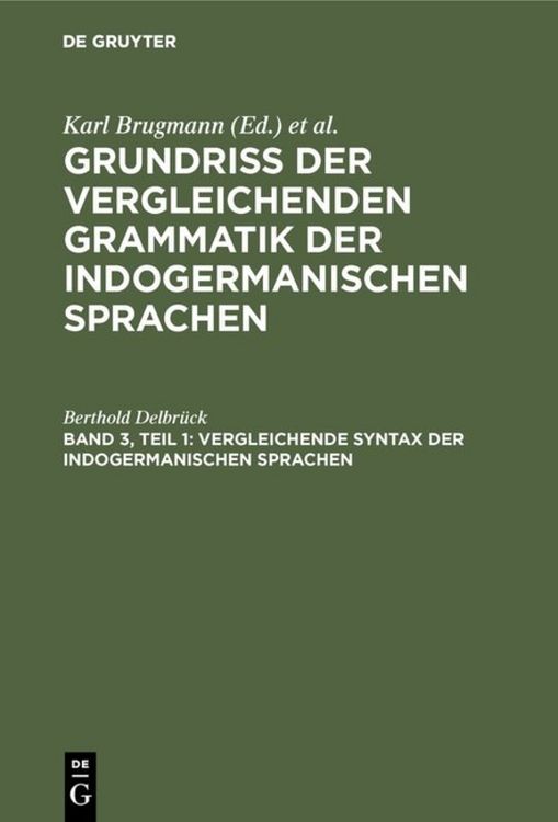 Produktbild: Vergleichende Syntax der indogermanischen Sprachen