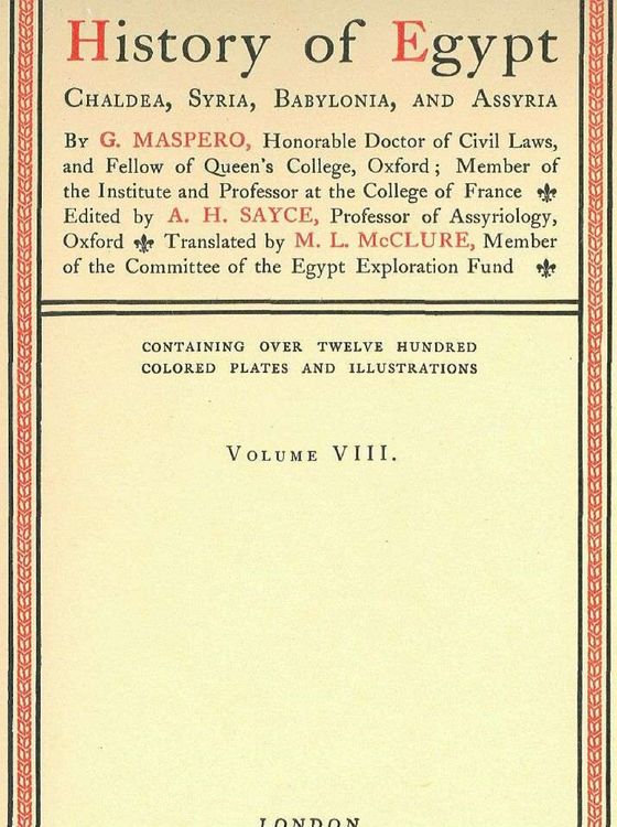 Produktbild: History of Egypt, Chaldea, Syria, Babylonia, and Assyria, Vol. 8