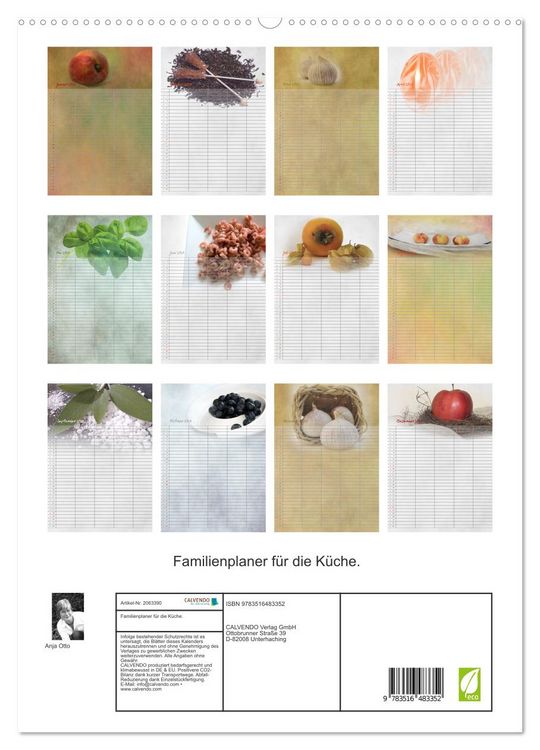Produktbild: Familienplaner f&uuml;r die K&uuml;che. (hochwertiger Premium Wandkalender 2026 DIN A2 hoch), Kunstdruck in Hochglanz