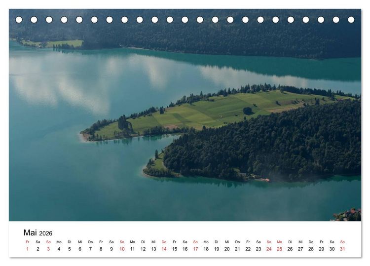 Produktbild: Berge und Seen rund um die Zugspitze (Tischkalender 2026 DIN A5 quer), CALVENDO Monatskalender
