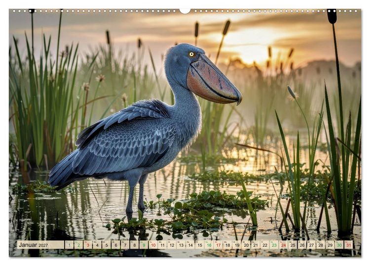 Produktbild: Schuhschnabel Vogel (Wandkalender 2027 DIN A2 quer), CALVENDO Monatskalender