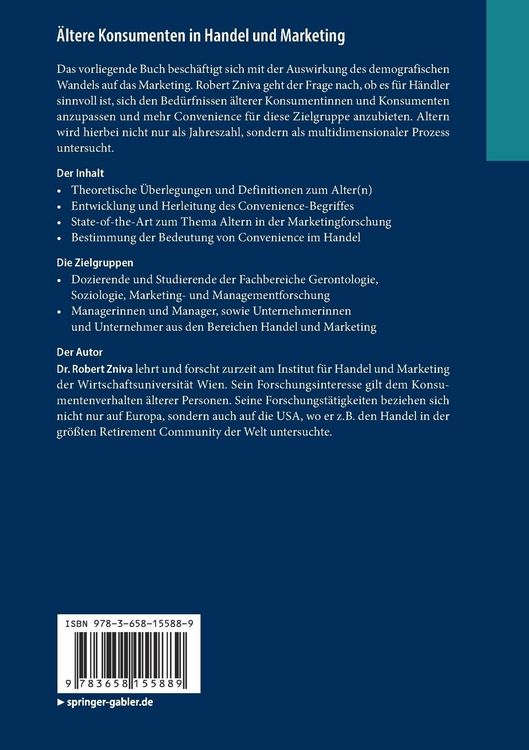 Produktbild: &Auml;ltere Konsumenten in Handel und Marketing