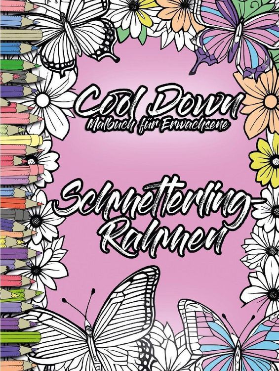 Produktbild: Cool Down | Malbuch f&uuml;r Erwachsene: Schmetterling-Rahmen
