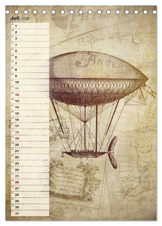 Produktbild: Vintage Welten (Tischkalender 2026 DIN A5 hoch), CALVENDO Monatskalender