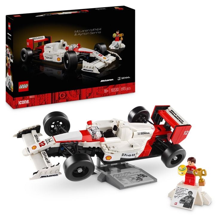 LEGO Icons McLaren MP4/4 & Ayrton Senna, Modellauto für Erwachsene