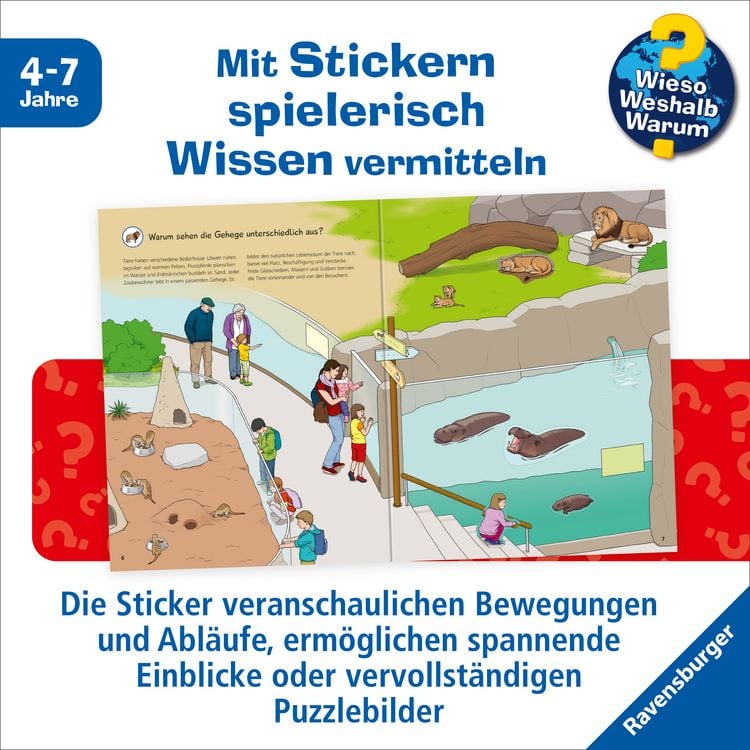 Produktbild: Wieso? Weshalb? Warum? Stickerheft - Im Zoo