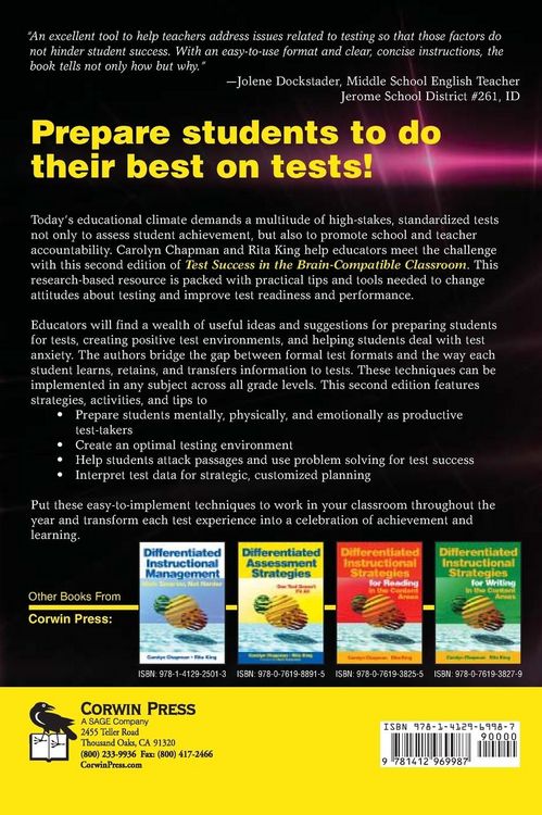Produktbild: Test Success in the Brain-Compatible Classroom