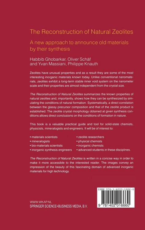 Produktbild: The Reconstruction of Natural Zeolites