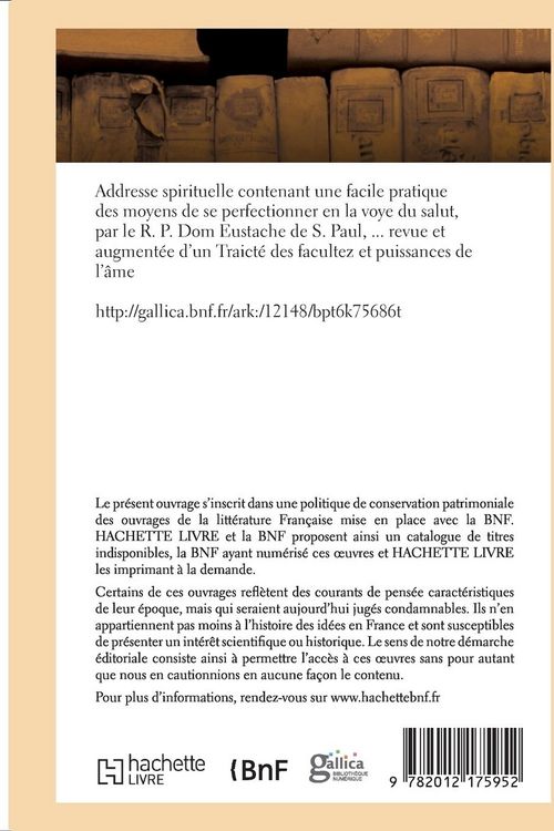 Produktbild: Addresse Spirituelle Contenant Une Facile Pratique Des Moyens de Se Perfectionner