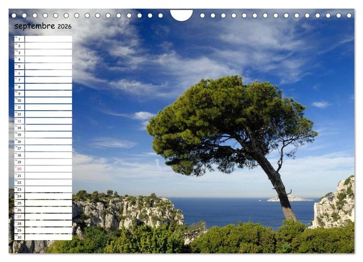 Produktbild: Les Calanques - Criques et fiords de Provence (Calendrier mural 2026 DIN A4 vertical), CALVENDO calendrier mensuel
