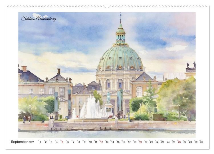 Produktbild: Schl&ouml;ssertour durch D&auml;nemark (hochwertiger Premium Wandkalender 2027 DIN A2 quer), Kunstdruck in Hochglanz