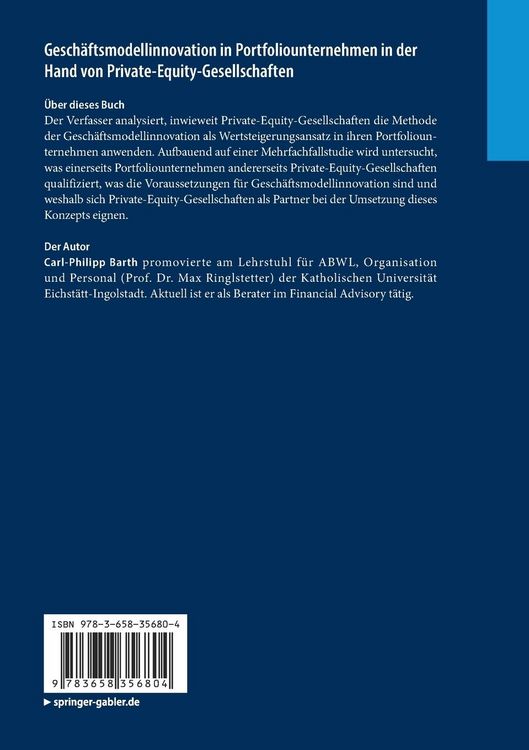 Produktbild: Gesch&auml;ftsmodellinnovation in Portfoliounternehmen in der Hand von Private-Equity-Gesellschaften