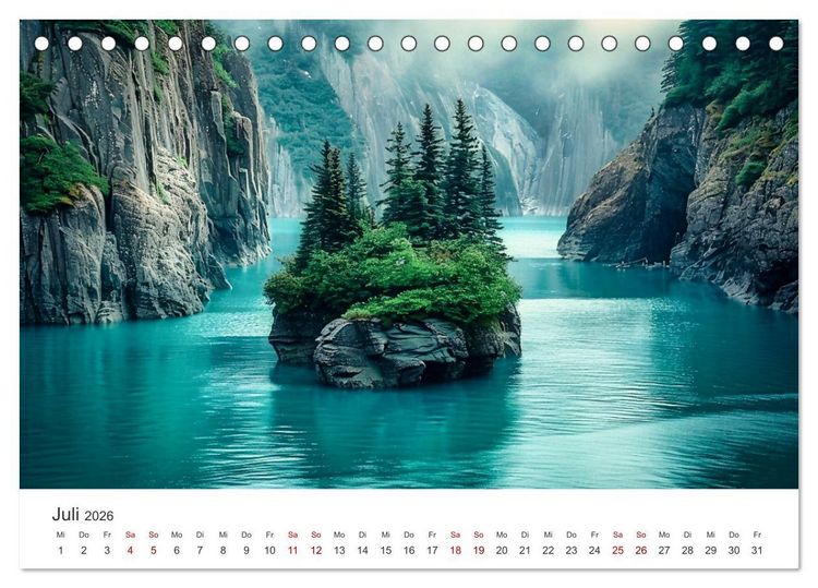 Produktbild: Die Seele Alaskas - Gew&auml;sser des Nordens (Tischkalender 2026 DIN A5 quer), CALVENDO Monatskalender