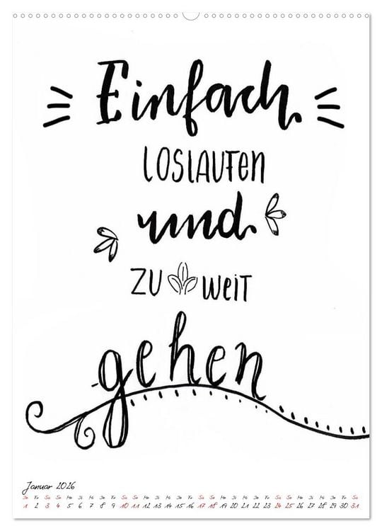 Produktbild: Spruch-Reich-handgeschriebene Spr&uuml;che von frech bis weise (Wandkalender 2026 DIN A2 hoch), CALVENDO Monatskalender