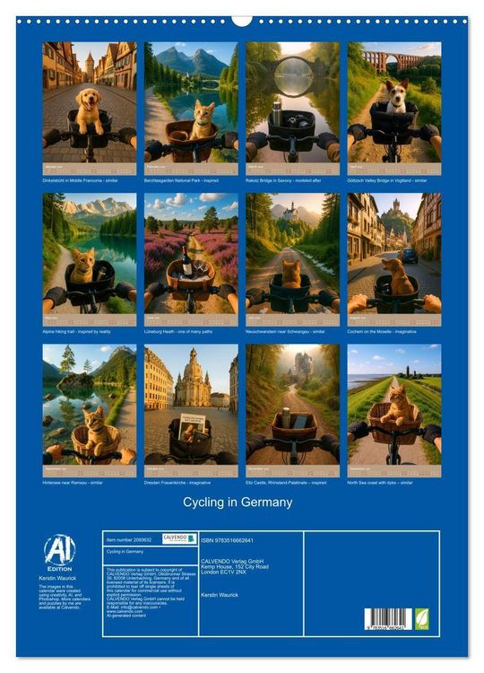 Produktbild: Cycling in Germany (Wall Calendar 2026 DIN A2 portrait), CALVENDO 12 Month Wall Calendar