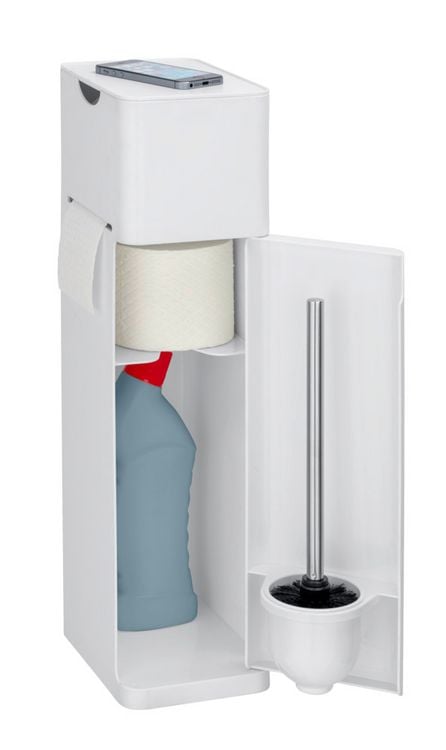 Produktbild: Stand WC-Garnitur Mod. Imon 6 in 1 Wei&szlig; matt, mit Ablage