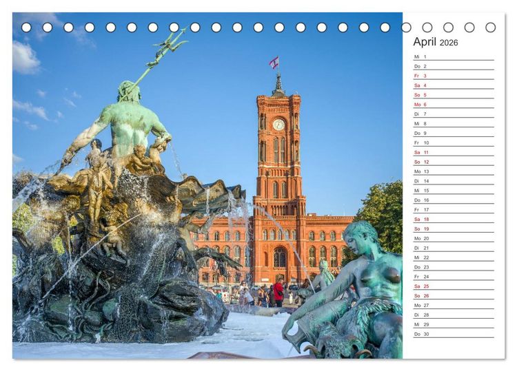 Produktbild: Berlin-Zentrum - Der Planer (Tischkalender 2026 DIN A5 quer), CALVENDO Monatskalender