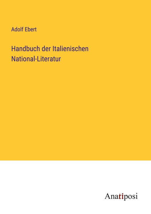 Produktbild: Handbuch der Italienischen National-Literatur