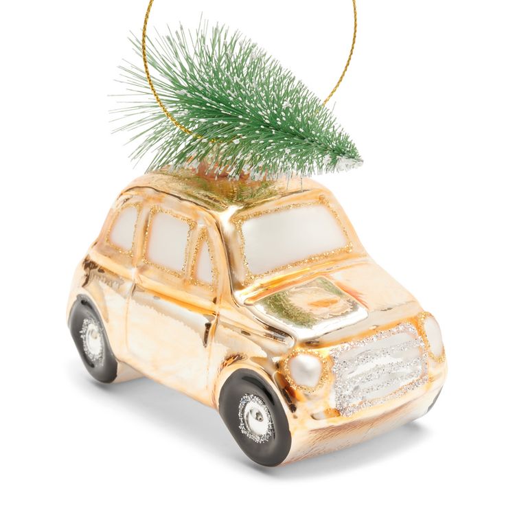 Produktbild: Glasanh&auml;nger &bdquo;Auto in Gold
