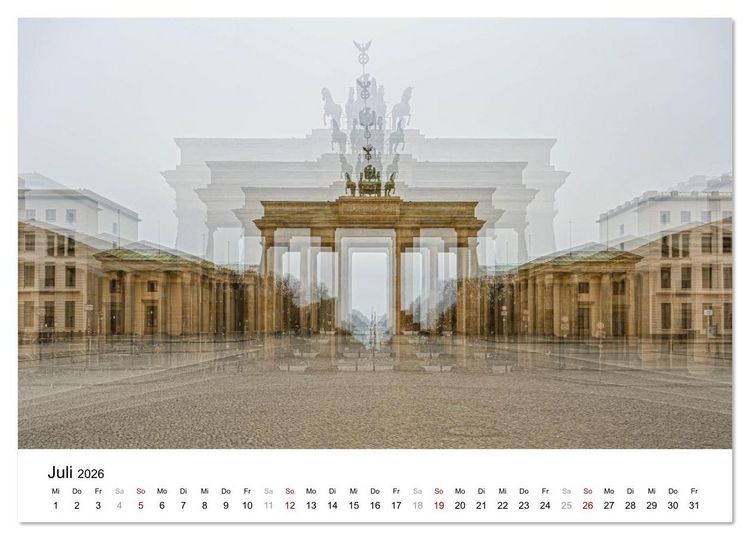 Produktbild: Berlin &ndash; Ikonen in Mehrfachbelichtung (Wandkalender 2026 DIN A4 quer), CALVENDO Monatskalender
