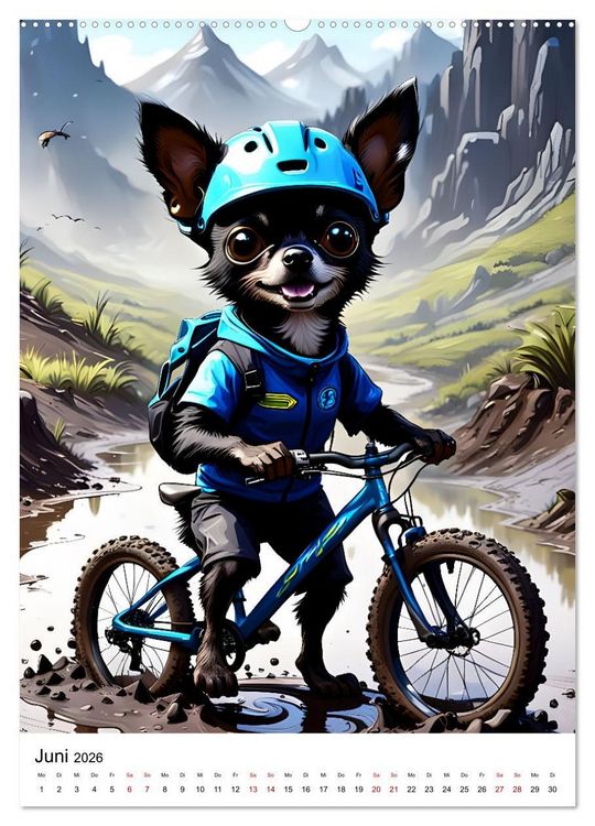 Produktbild: Chihuahua Outdoor Abenteuer (hochwertiger Premium Wandkalender 2026 DIN A2 hoch), Kunstdruck in Hochglanz