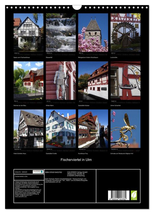 Produktbild: Fischerviertel in Ulm (Wandkalender 2026 DIN A3 hoch), CALVENDO Monatskalender