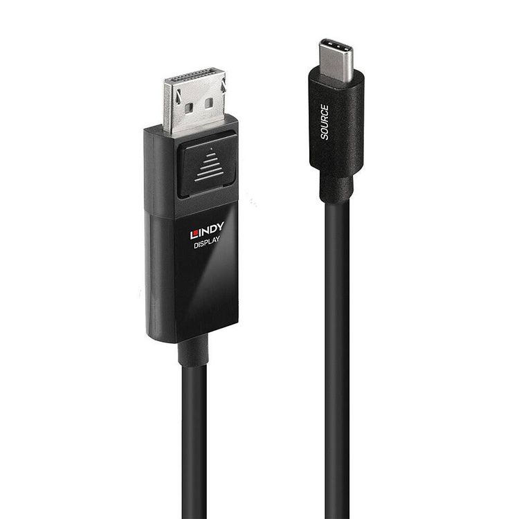 Produktbild: LINDY USB-C&reg;-Displaykabel USB-C&reg; Stecker, DisplayPort Stecker 2.00m Schwarz 43342