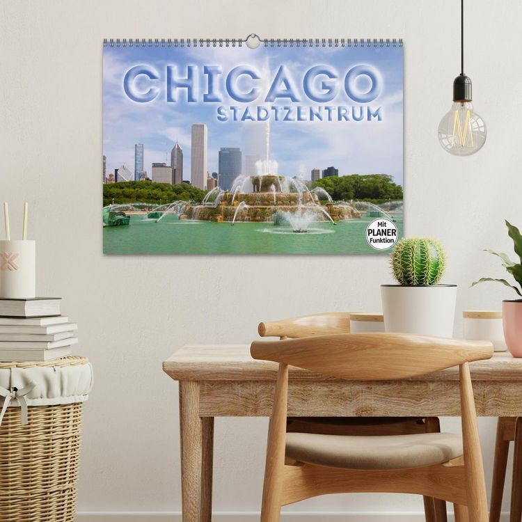 Produktbild: CHICAGO Stadtzentrum (Wandkalender 2026 DIN A3 quer), CALVENDO Monatskalender