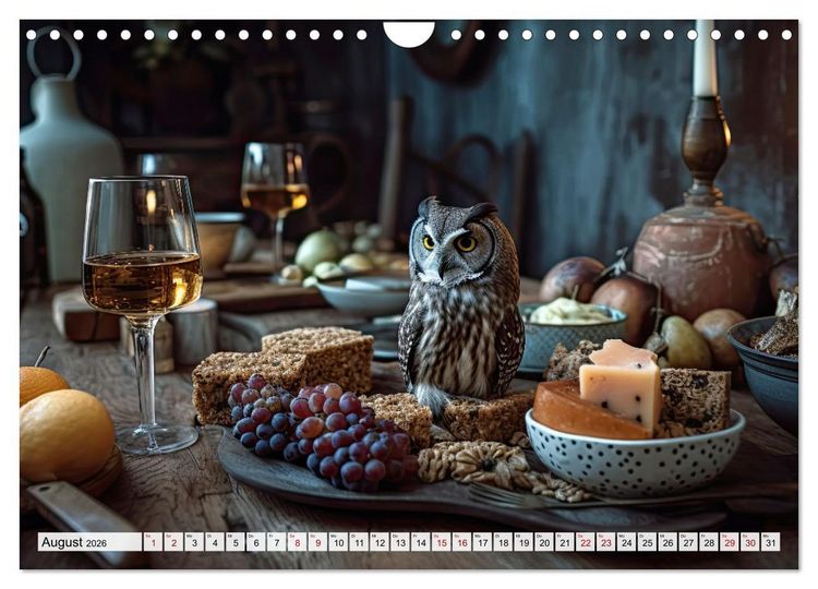 Produktbild: Stillleben mit Eule (Wandkalender 2026 DIN A4 quer), CALVENDO Monatskalender