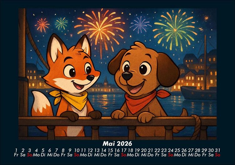 Produktbild: Finn & Wuff auf Kreuzfahrt 2026 Fotokalender DIN A5