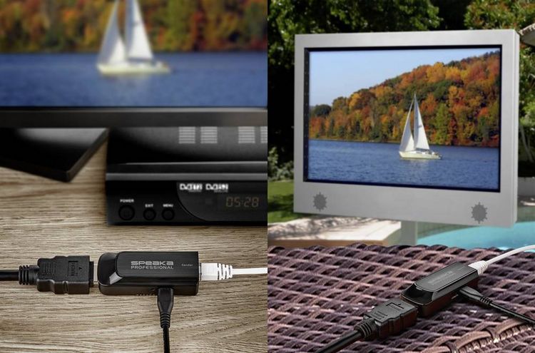 Produktbild: SpeaKa Professional HDMI&reg; Extender (Verl&auml;ngerung) &uuml;ber Netzwerkkabel RJ45 50m