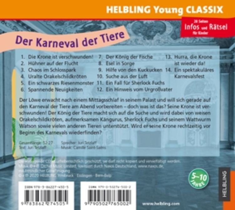 Produktbild: Juri Tetzlaff erz&auml;hlt: Der Karneval der Tiere