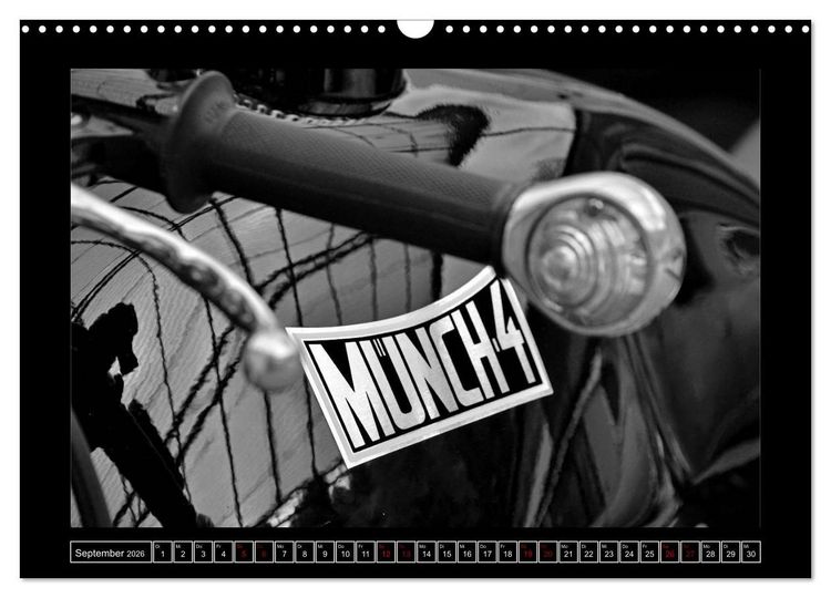 Produktbild: M&uuml;nch Mammut TT in schwarzweiss (Wandkalender 2026 DIN A3 quer), CALVENDO Monatskalender