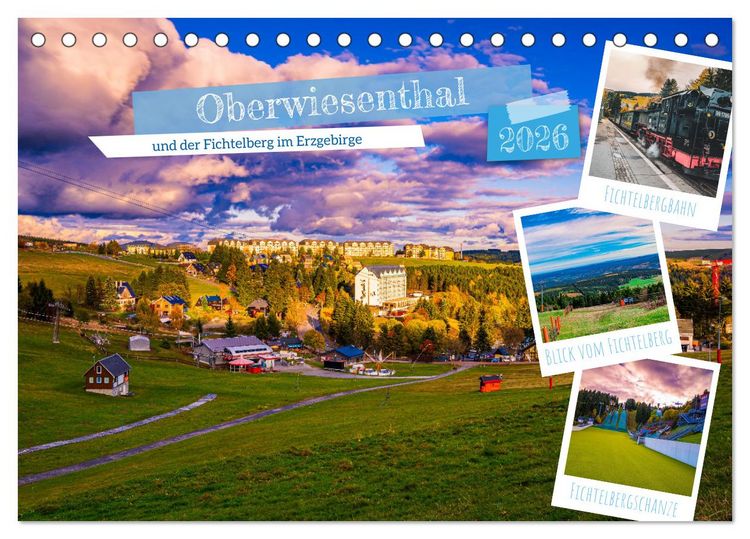 Produktbild: Oberwiesenthal und der Fichtelberg im Erzgebirge (Tischkalender 2026 DIN A5 quer), CALVENDO Monatskalender