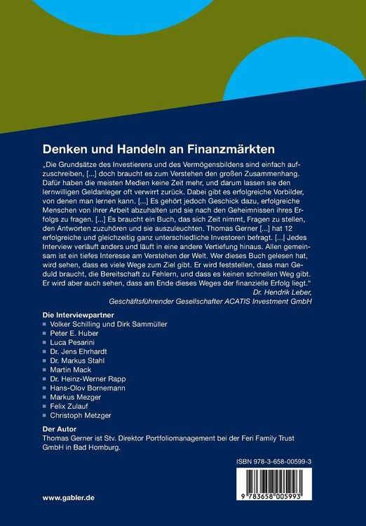 Produktbild: Denken und Handeln an Finanzm&auml;rkten