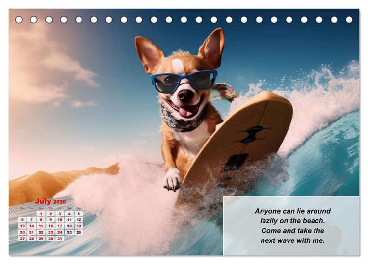 Produktbild: Great fun for Chihuahua lovers (Desk Calendar 2026 DIN A5 landscape), CALVENDO 12 Month DeskCalendar