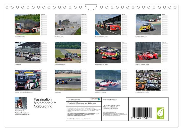 Produktbild: Faszination Motorsport am N&uuml;rburgring (Wandkalender 2026 DIN A4 quer), CALVENDO Monatskalender